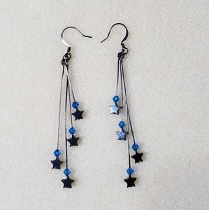 Hand made fashion earrings capri blue